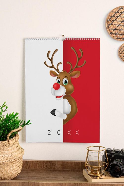 Ημερολόγιο Τοίχου ή Επιτραπέζιο 2024, Jolly Reindeer