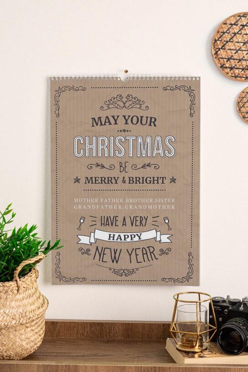 Ημερολόγιο Τοίχου ή Επιτραπέζιο 2024, Christmas Card