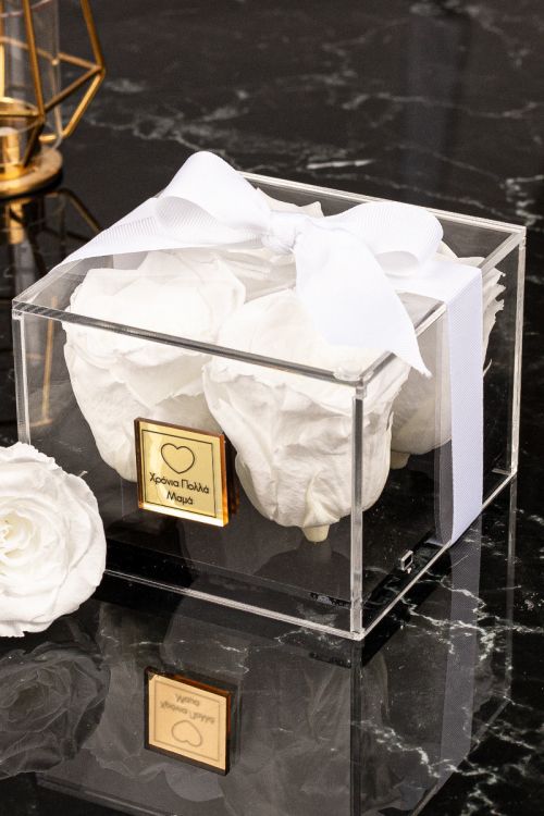 Παντοτινά Τριαντάφυλλα σε Λευκό Χρώμα, Forever Roses Love White