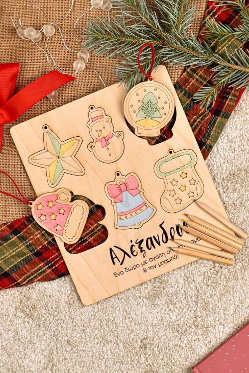 6 Στολίδια DIY & Δώρο Ξυλομπογιές