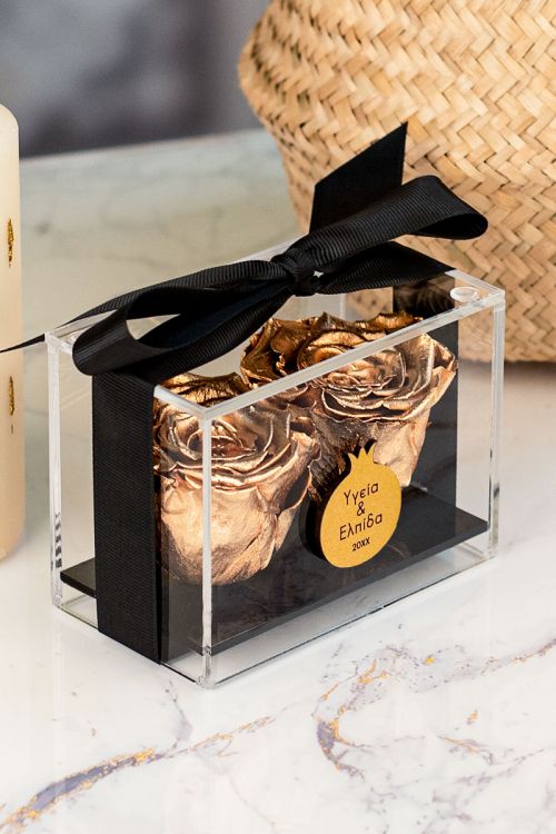 Γούρι Νέας Χρονιάς - Premium Forever Rose Couple Gold