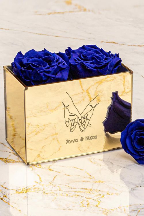 Παντοτινά Τριαντάφυλλα, Forever Blue Rose Mirror - Hand by Hand