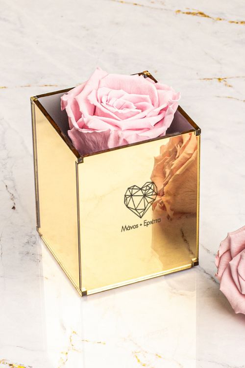 Παντοτινά Τριαντάφυλλα, Forever Pink Rose Mirror - Geometric Love