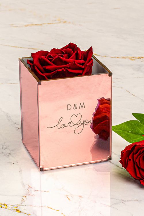 Παντοτινά Τριαντάφυλλα, Forever Rose Pink Gold - Love you