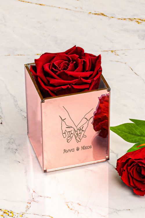 Παντοτινά Τριαντάφυλλα, Forever Rose Pink Gold - Hold me