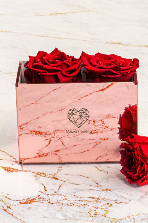 Παντοτινά Τριαντάφυλλα, Forever Rose Pink Gold - Geometric Love