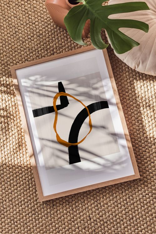 Line Art Abstract No13 Premium Poster