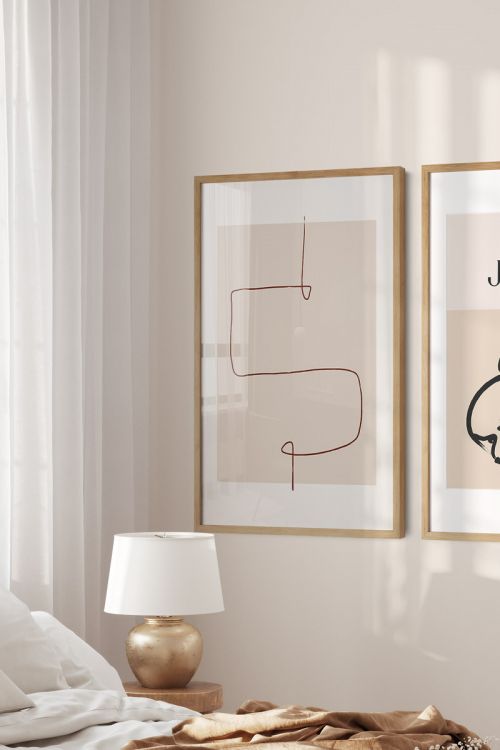 Line Art Abstract No38 Premium Poster