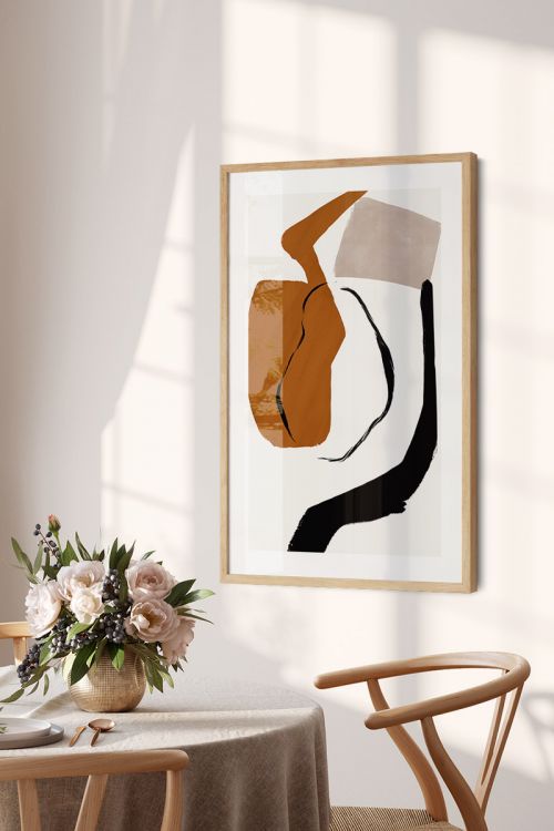 Line Art Abstract No4 Premium Poster