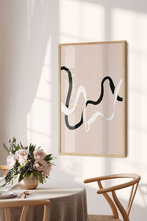 Line Art Abstract No26 Premium Poster