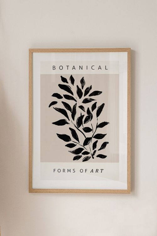 Line Art Abstract Botanical No1 Premium Poster