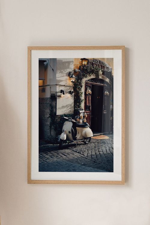 Old Time Classic Vespa Premium Poster