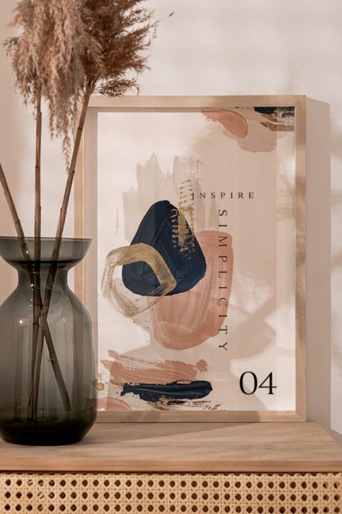 Inspire Simplicity Gold No4 Premium Poster
