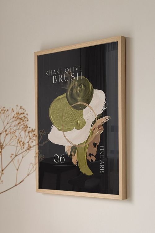 Khaki Olive No6 Premium Poster