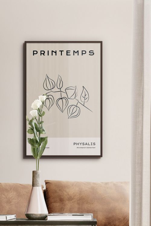 Printemps Minimalist Drawing No17 Premium Poster