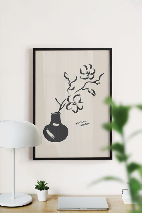 Abstract Flowers Premium Poster