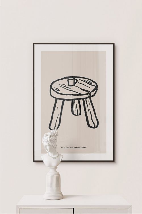 The Art Of Simplicity Table Premium Poster