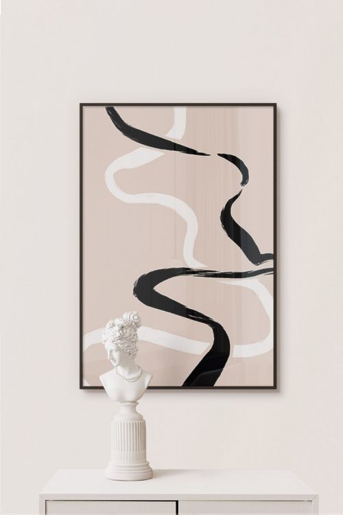 Line Art Abstract No27 Premium Poster