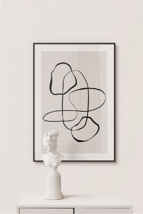 Line Art Abstract No30 Premium Poster