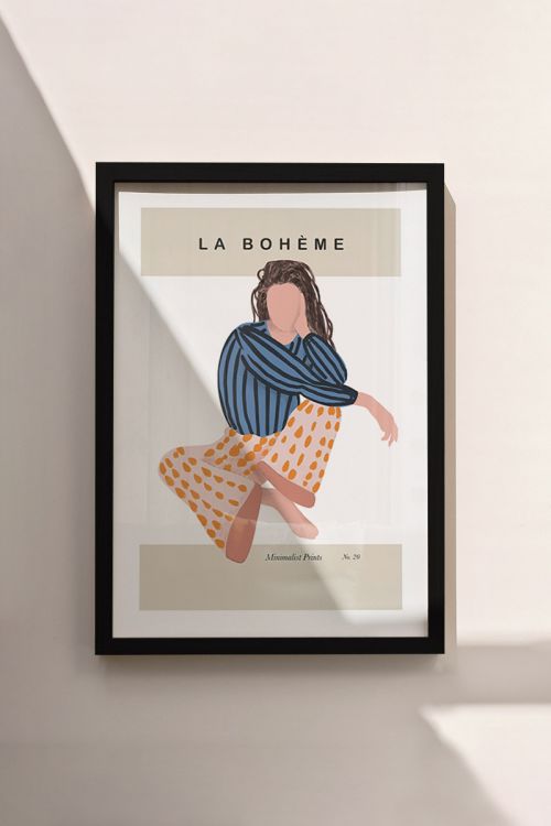 La Boheme Minimalist No7 Premium Poster