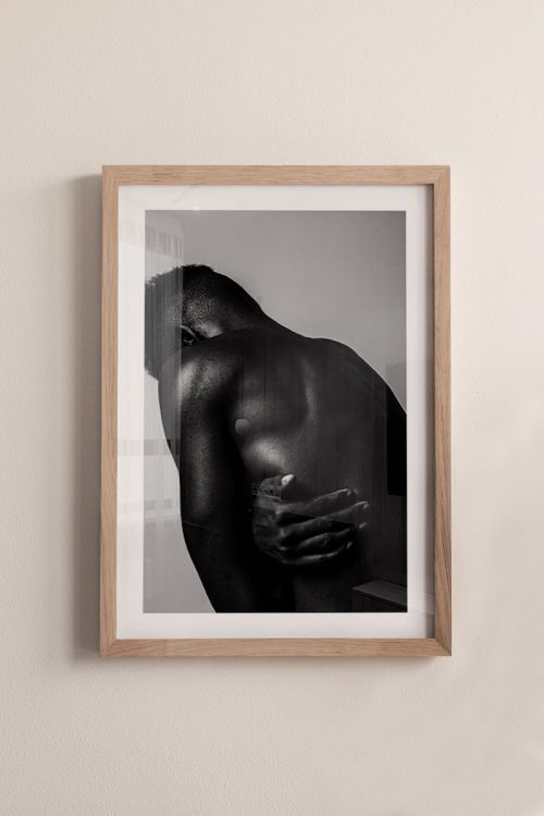 Black And White Male Silhouette No1 Premium Poster