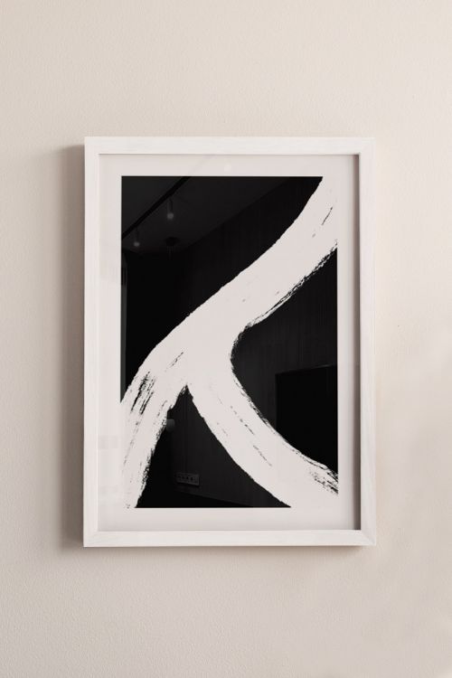 Line Art Black Abstract No6 Premium Poster