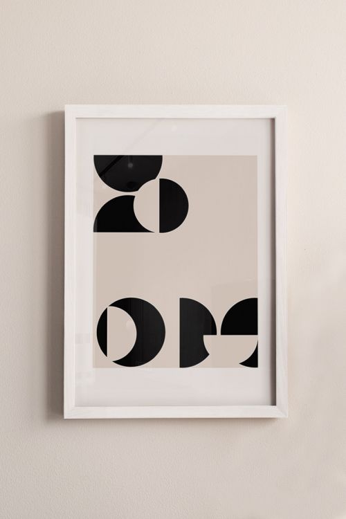 Line Art Black Abstract No77 Premium Poster
