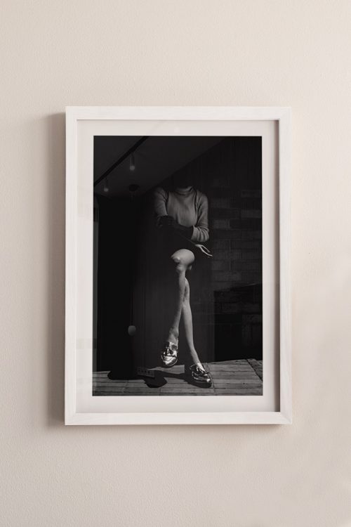 Black And White Female Silhouette No4 Premium Poster