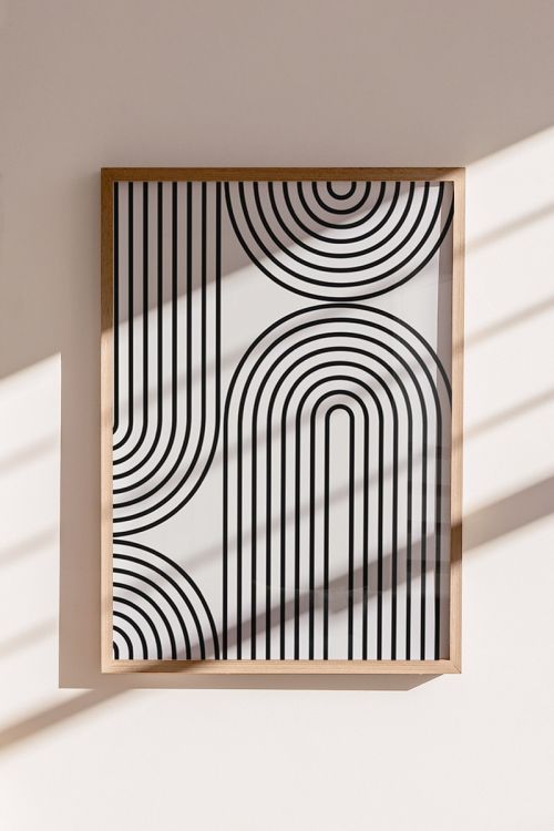 Curved Lines No3 Premium Poster