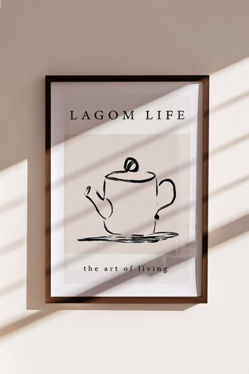 Lagom Black Art No24 Premium Poster