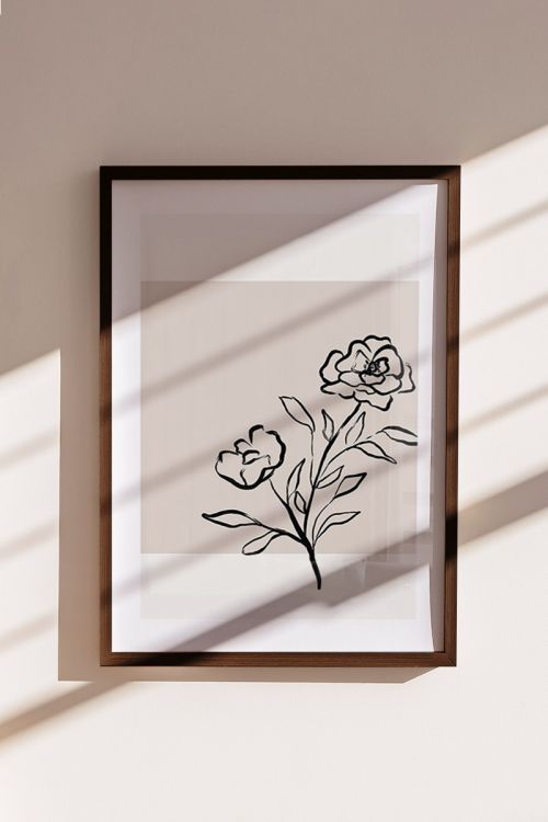 Line Art Black Abstract No70 Premium Poster