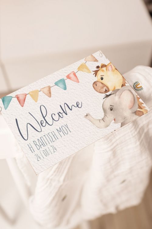 Πρόσκληση Βάπτισης με Σχέδιο Baby Parade