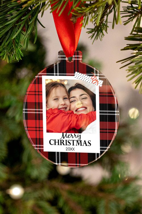 Christmas Checker, Στολίδι Δέντρου Με Φωτογραφία