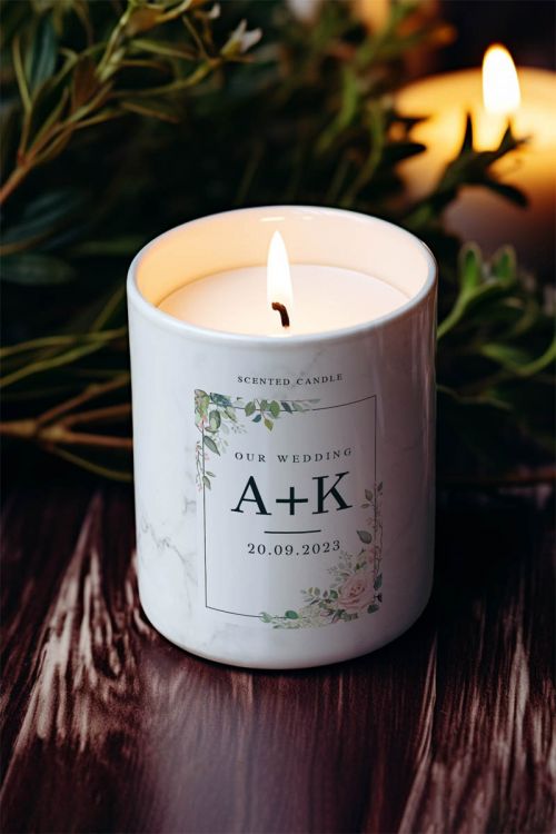 Αρωματικό Κερί, Χειροποίητο με Άρωμα Vanilla Cream, Wedding