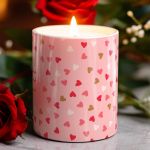 Αρωματικό Κερί, Χειροποίητο με Άρωμα Vanilla Cream, love