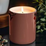 Αρωματικό Κερί, Χειροποίητο με Άρωμα Vanilla Cream, Tree Leafs