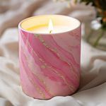 Αρωματικό Κερί, Χειροποίητο με Άρωμα Vanilla Cream, Pink Gold