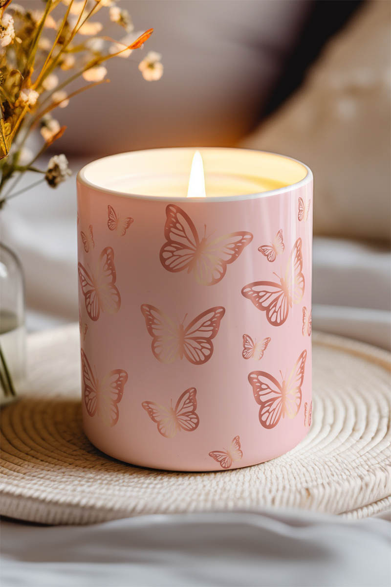 Αρωματικό Κερί, Χειροποίητο με Άρωμα Vanilla Cream, Butterfly