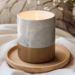 Αρωματικό Κερί, Χειροποίητο με Άρωμα Vanilla Cream, Marble