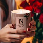 Αρωματικό Κερί, Χειροποίητο με Άρωμα Vanilla Cream, Tree Leafs