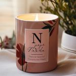 Αρωματικό Κερί, Χειροποίητο με Άρωμα Vanilla Cream, Tree Leafs