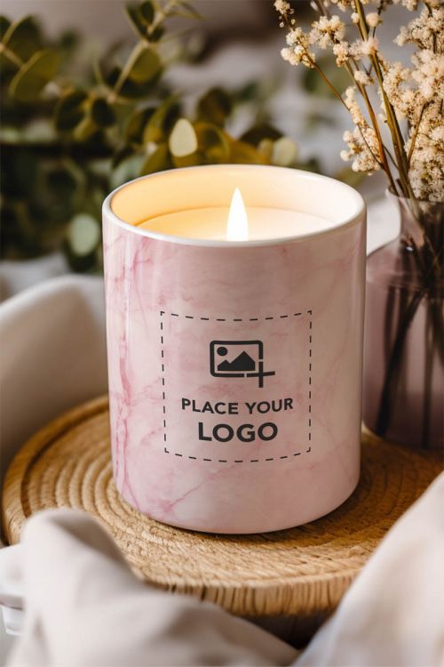 Αρωματικό Κερί, Χειροποίητο με Άρωμα Vanilla Cream, Pink DIY