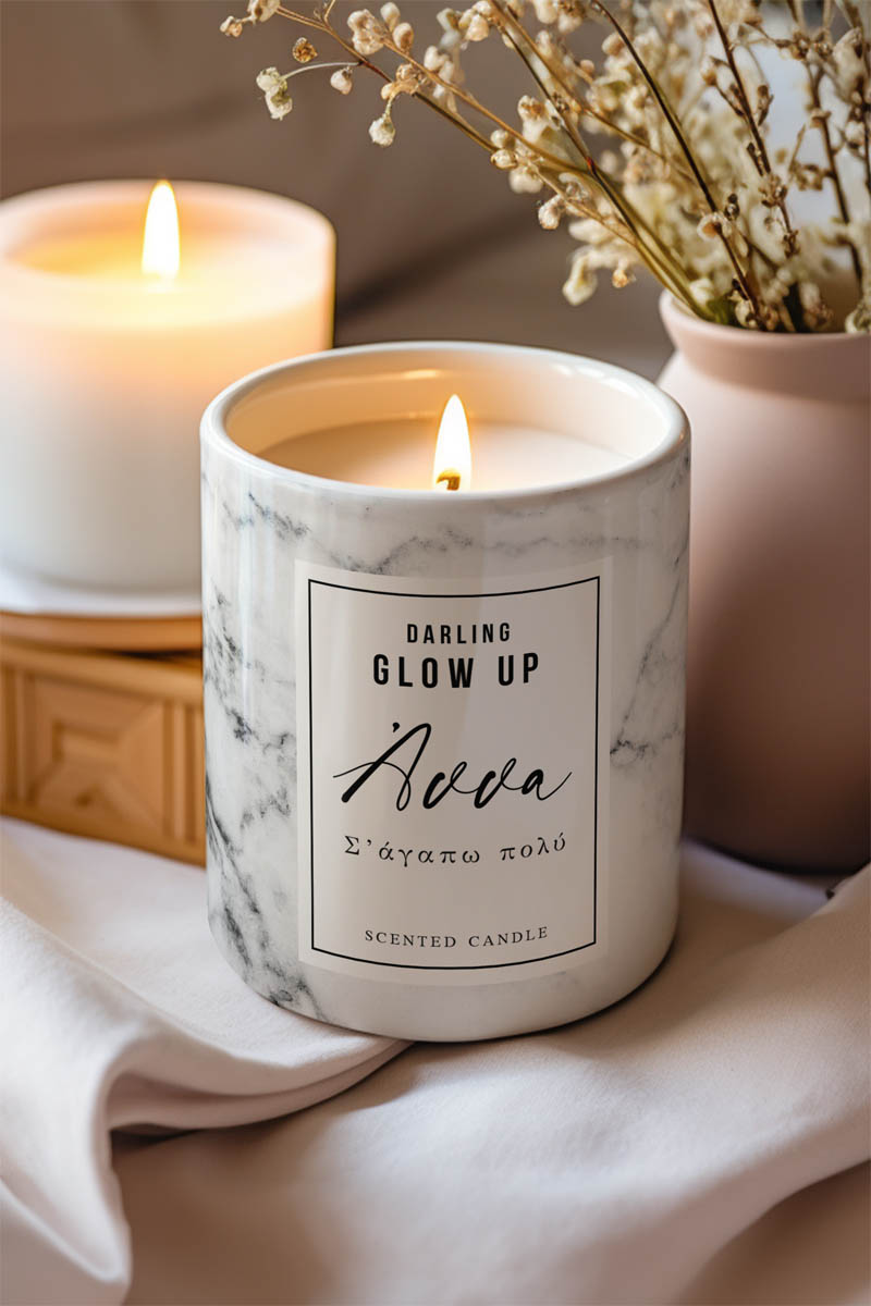 Αρωματικό Κερί, Χειροποίητο με Άρωμα Vanilla Cream, Glow Up