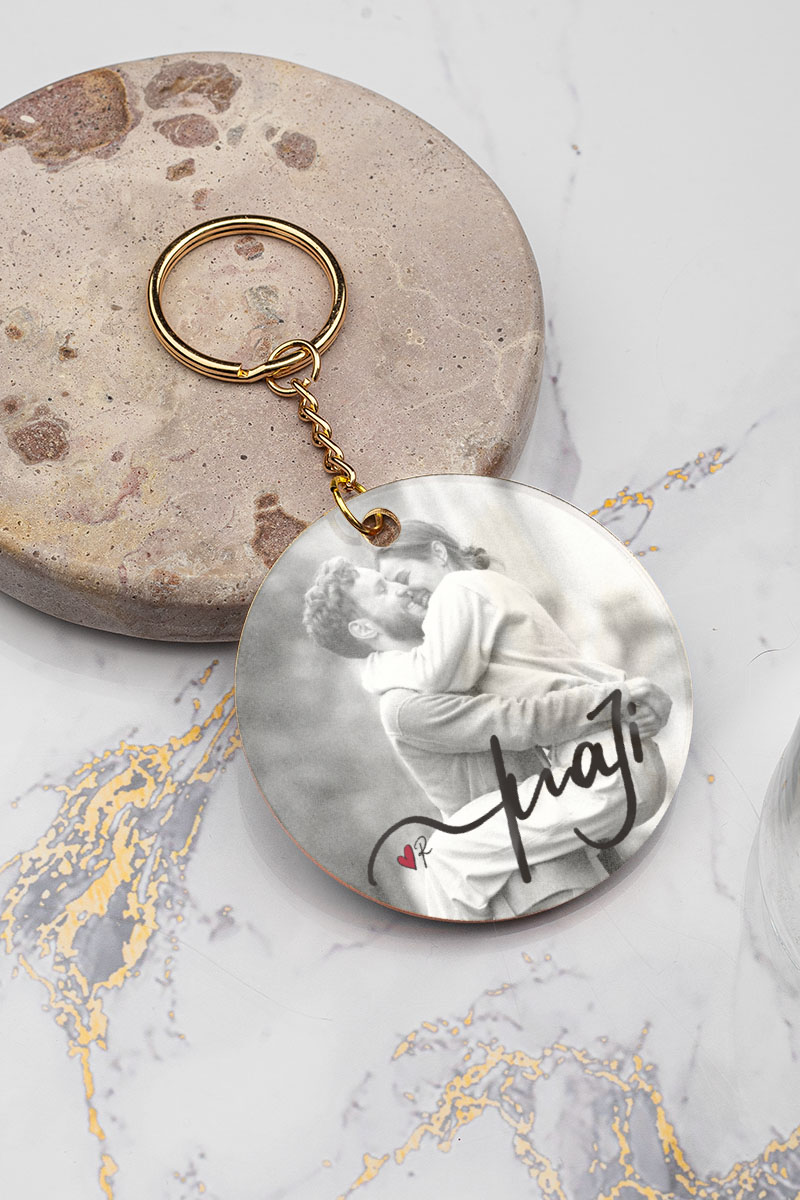 Μπρελόκ Κλειδιών Golden Mirror με Φωτογραφία