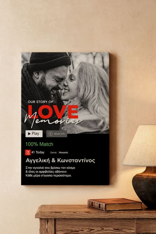 Πίνακας σε Καμβά Προσωποποιημένος με Σχέδιο Love Memories