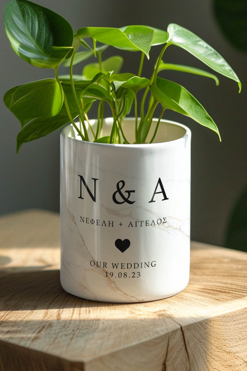 Κασπώ Προσωποποιημένο με Σχέδιο Wedding Heart