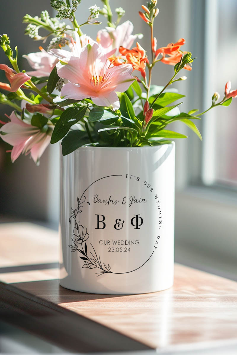 Κασπώ Προσωποποιημένο με Σχέδιο Flower Design