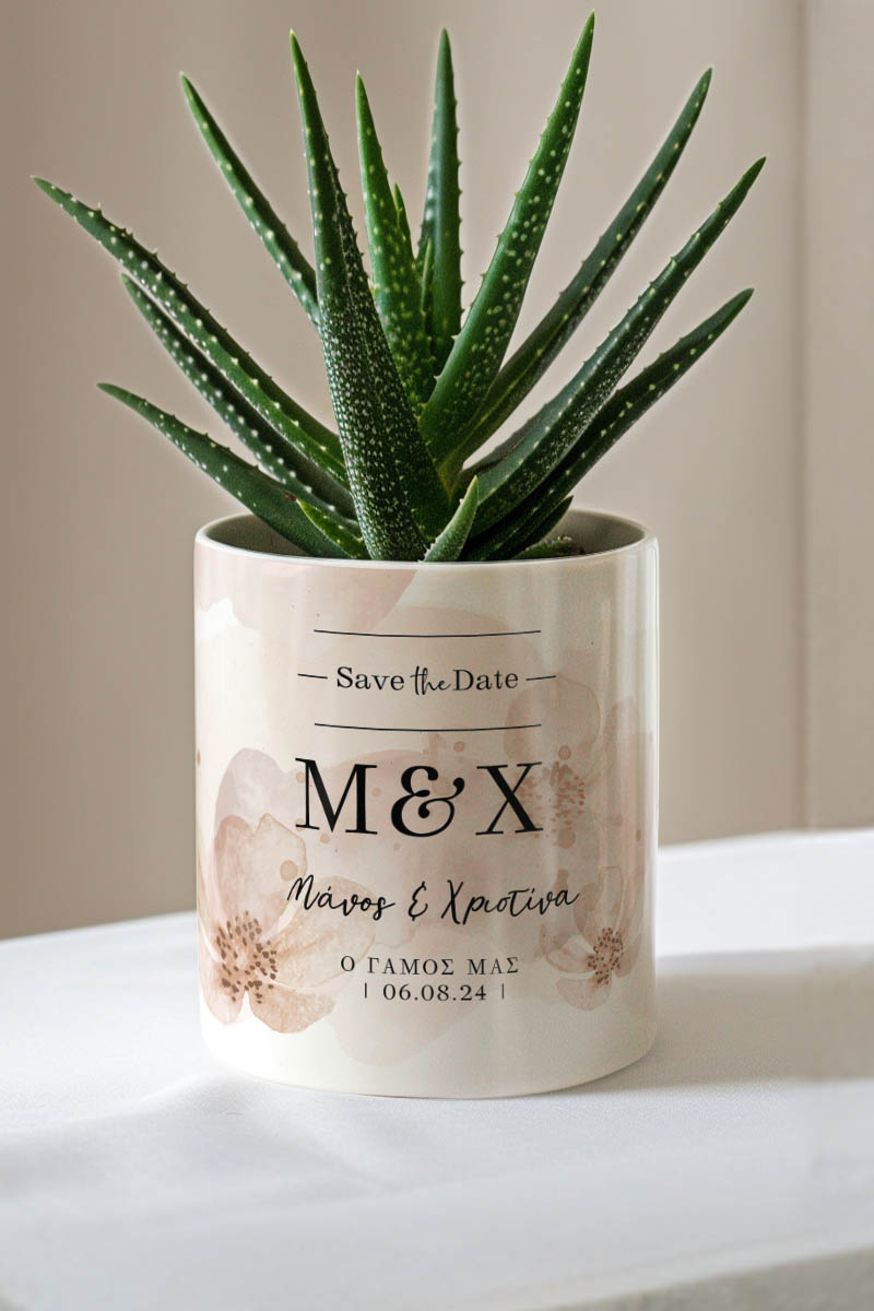 Κασπώ Προσωποποιημένο με Σχέδιο Flowery Wedding