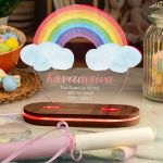 Φωτιστικό Led με Premium Λαμπάδα και Σχέδιο Ουράνιο Τόξο