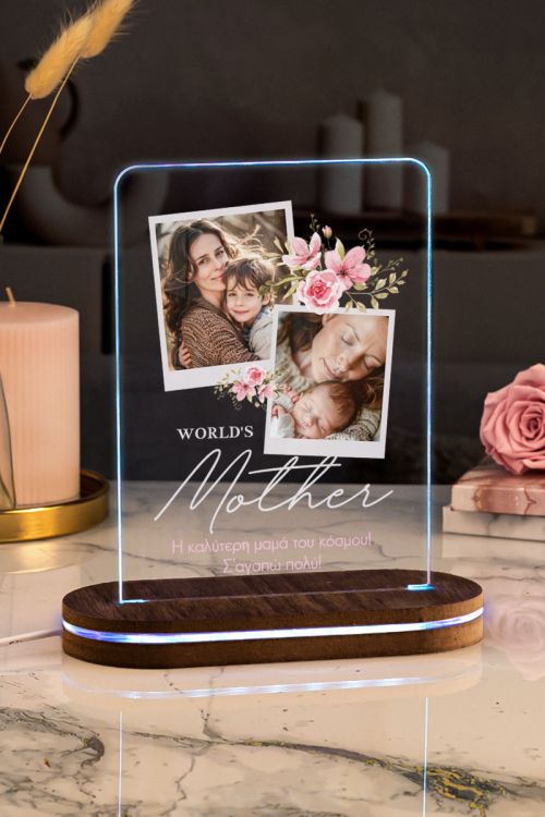 Φωτιστικο Led για Γιορτή της Μητέρας με Σχέδιο Polaroid Flower